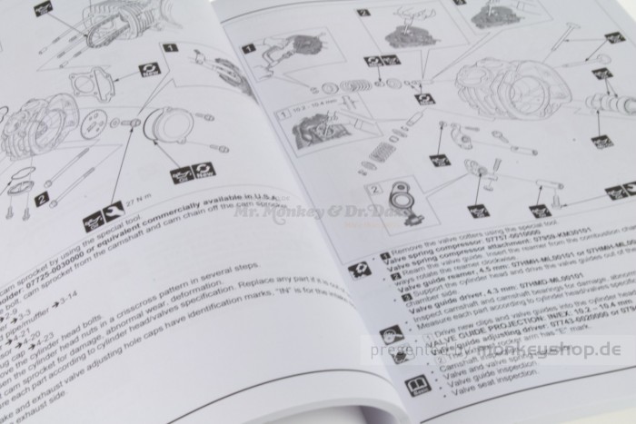 Honda Werkstatt Handbuch Erweiterung Englisch f. Honda Monkey 125 JB03 (2021-2024)