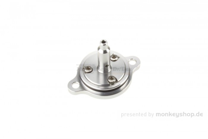 Takegawa Ölkühler Anschluss Platte Ölfilter Aluminium CNC silber f. MSX JC92 + Monkey 125 JB03 JB05 + Dax 125