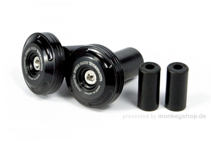 Takegawa Aluminium Lenkerenden schwarz gebohrt