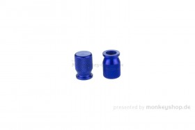 Aluminium Ventilkappen 2er Set blau eloxiert Schrader Auto Motorrad Ventil