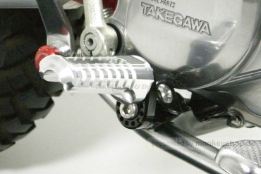 Takegawa verstellbare Aluminium Fußrasten silber f. Monkey 12V