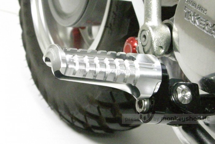 Takegawa verstellbare Aluminium Fußrasten silber f. Monkey 12V