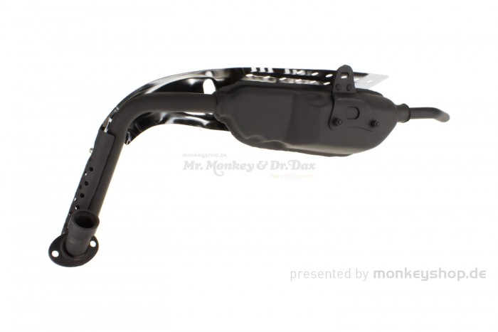 Auspuffanlage schwarz orig. Look f. Monkey Z50 + Gorilla (e-Nummer 125cc)