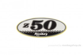 Honda Seitendeckel Aufkleber Emblem schwarz weiß "Z50 Monkey" f. Monkey Z50