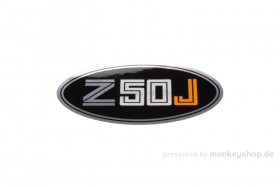 Honda Seitendeckel Aufkleber Emblem schwarz weiß orange "Z50J" f. Monkey Z50