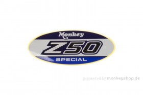Honda Seitendeckel Aufkleber Emblem "Freddie Spencer" blau schwarz silber f. Monkey Z50