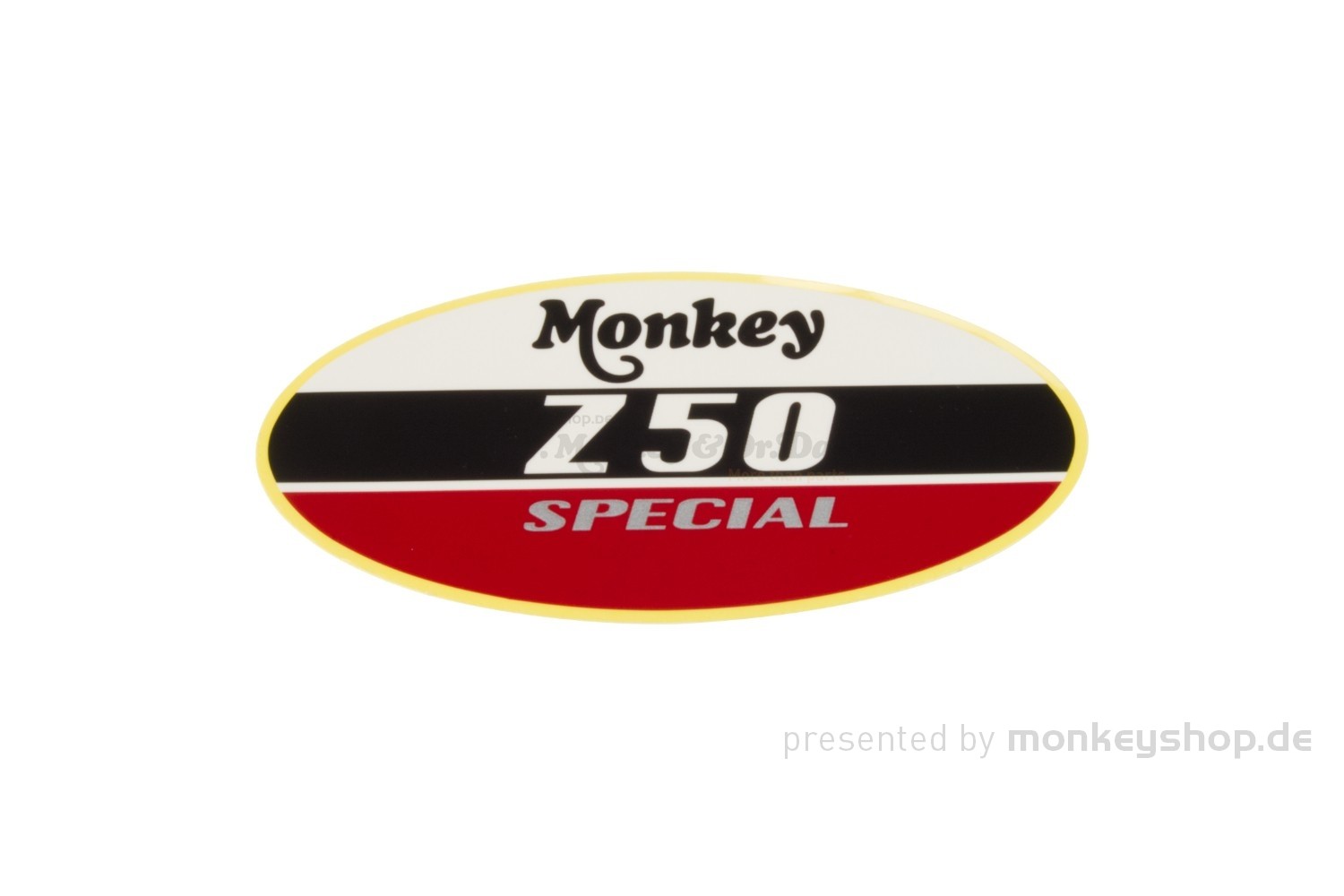 Honda Seitendeckel Aufkleber Emblem weiß schwarz rot Monkey Z50 Special  f. Monkey Z50