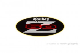 Honda Seitendeckel Aufkleber Emblem schwarz rot silber "Monkey Z50" f. Monkey Z50