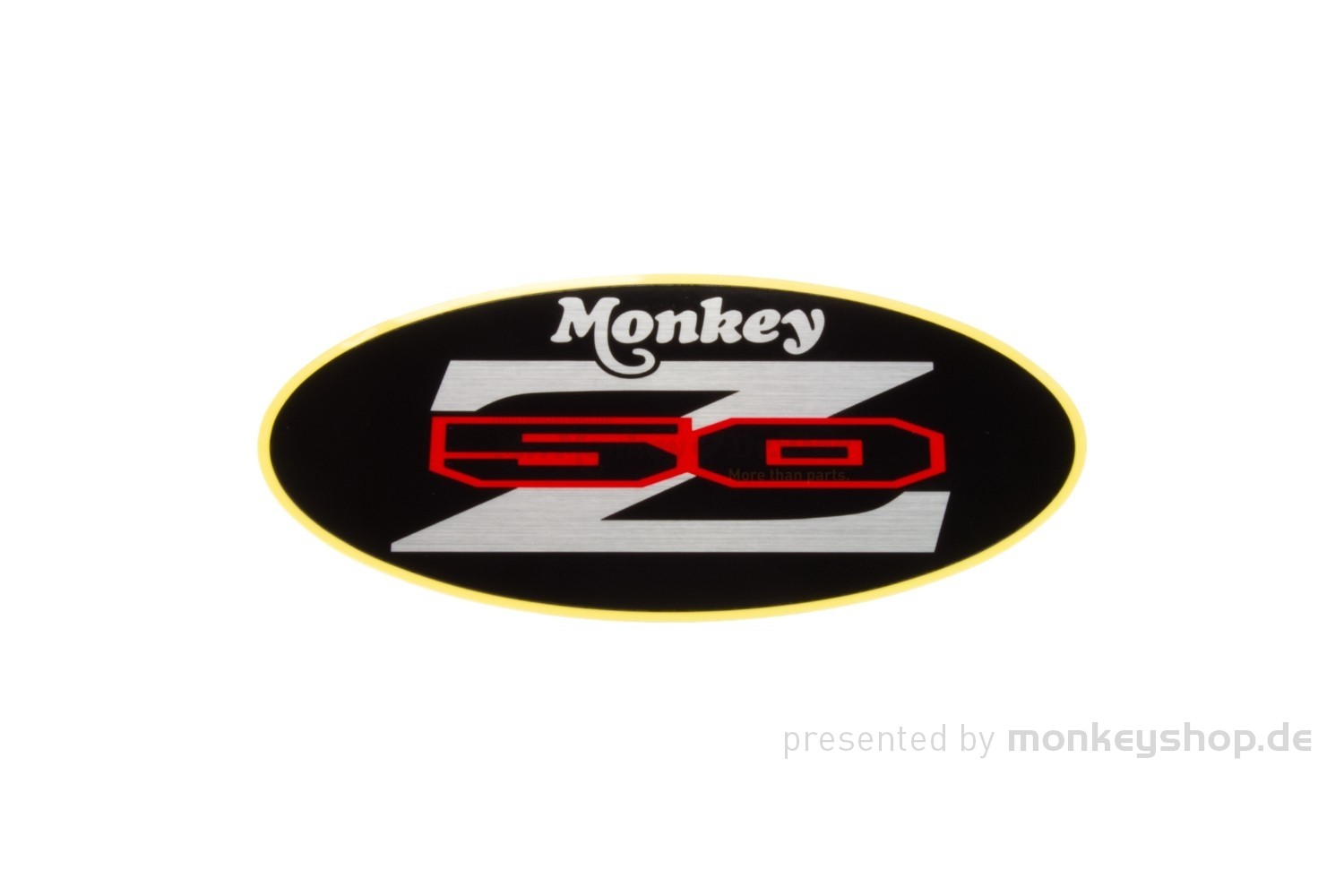 Honda Seitendeckel Aufkleber Emblem schwarz rot silber Monkey Z50