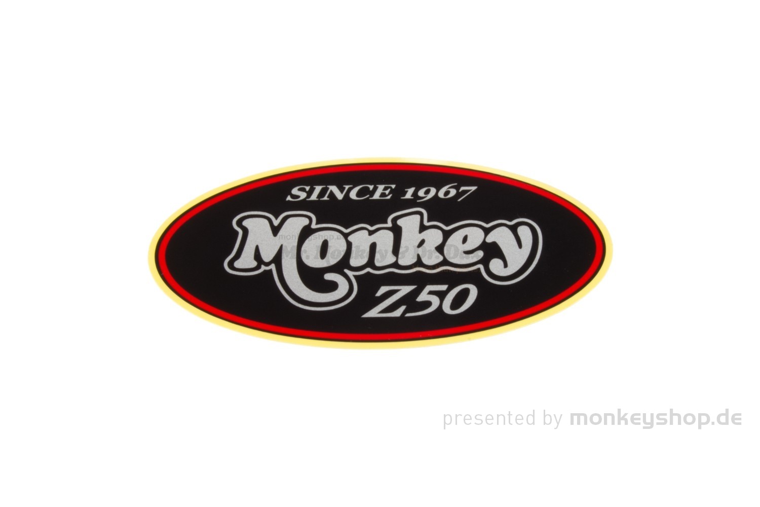 Honda Seitendeckel Aufkleber Emblem schwarz rot silber Since 1967 Monkey  Z50 f. Monkey Z50