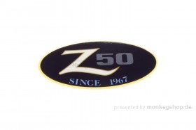 Honda Seitendeckel Aufkleber Emblem schwarz weiß blau gold "Z50 Since 1967" f. Monkey Z50