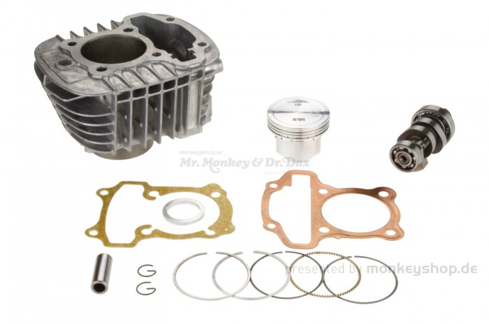 Tuning Zylinder Kit ø53mm 140cc + Nockenwelle mit Dekompressionssystem f. MSX JC92 + Monkey 125 JB03 + Dax 125 JB04