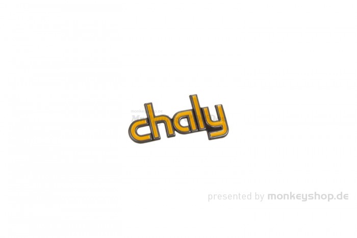 Honda Rahmen Emblem Schriftzug "chaly" gelb links f. CF50 Chaly