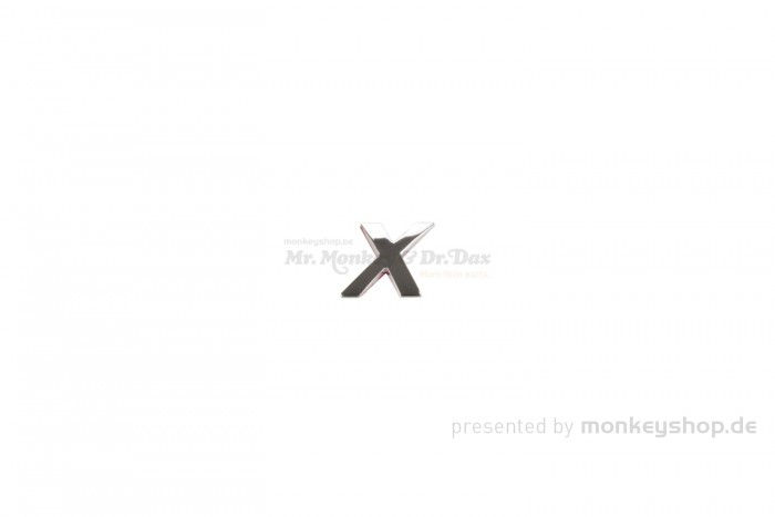 Daytona Buchstabe "X" selbstklebend chrom