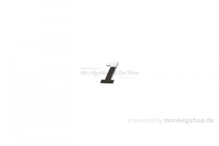 Daytona Zahl "1" selbstklebend chrom