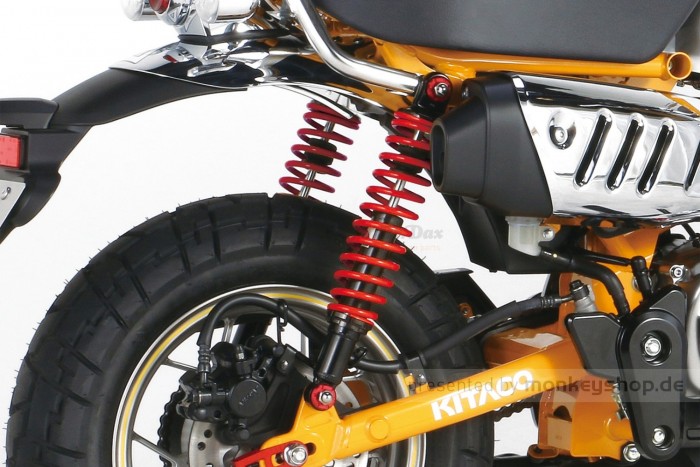 Kitaco Stoßdämpfer Paar 332 mm schwarz rot f. Monkey 125