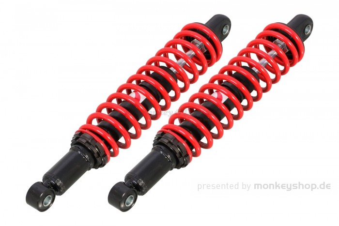 Kitaco Stoßdämpfer Paar 332 mm schwarz rot f. Monkey 125