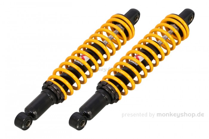 Kitaco Stoßdämpfer Paar 332 mm schwarz gelb f. Monkey 125