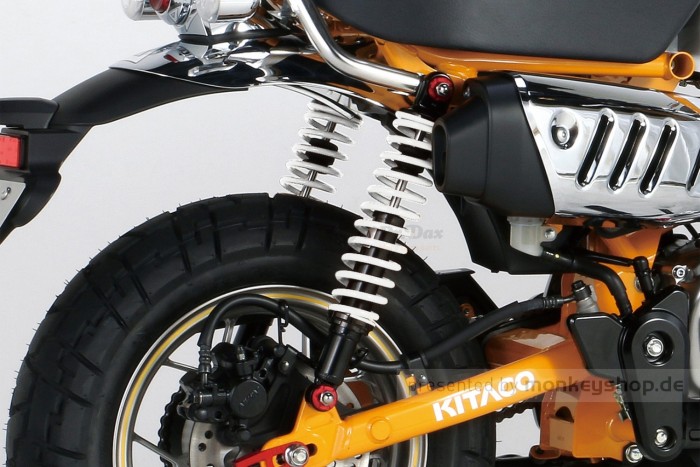 Kitaco Stoßdämpfer Paar 332 mm schwarz weiss f. Monkey 125