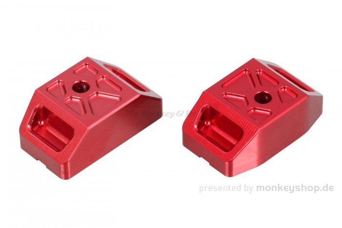 Kitaco Aluminium CNC Kettenspanner Kappe rot f. Dax 125 + MSX 125 JC92