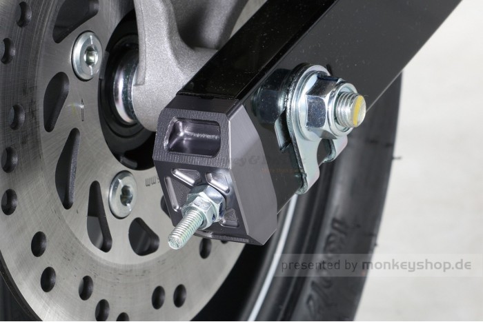 Kitaco Aluminium CNC Kettenspanner Kappe gunmetal grau f. Dax 125 + MSX 125 JC92