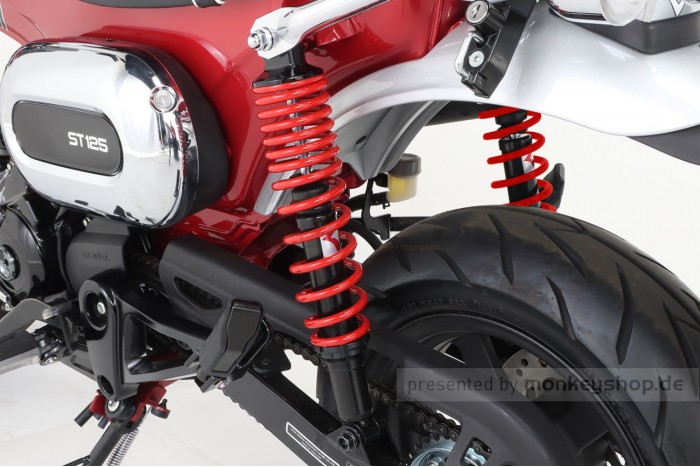 Kitaco Stoßdämpfer Paar 343 mm schwarz rot f. Dax 125