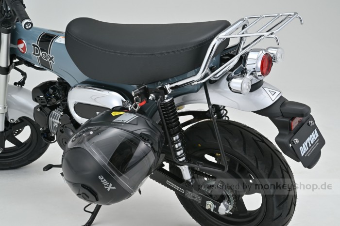 Daytona Taschenhalterung links schwarz mit Helm Schloss f. Dax 125