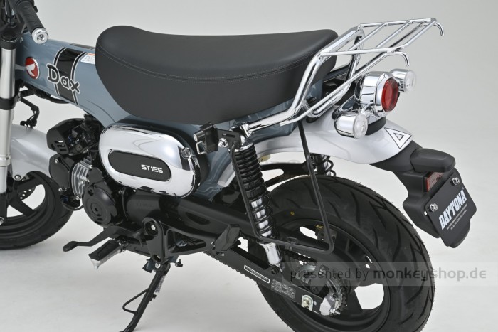 Daytona Taschenhalterung links schwarz mit Helm Schloss f. Dax 125