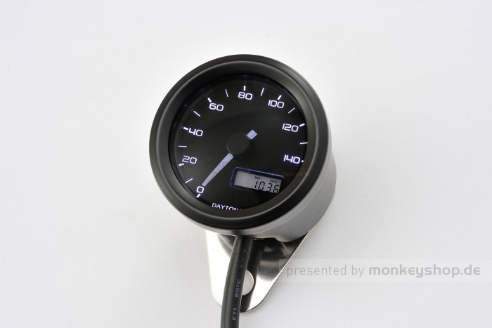 Daytona Velona ø48 Tacho 140 kmh schwarz