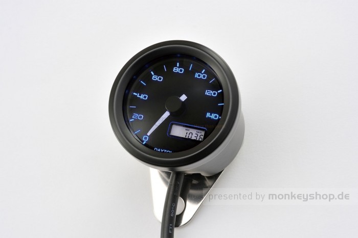 Daytona Velona ø48 Tacho 140 kmh schwarz