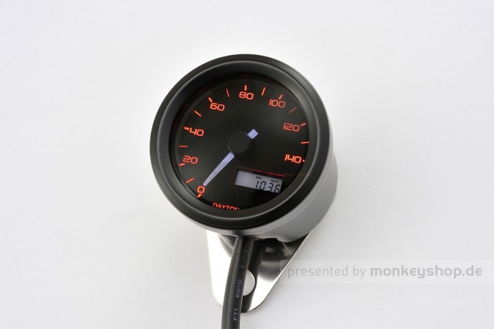Daytona Velona ø48 Tacho 140 kmh schwarz