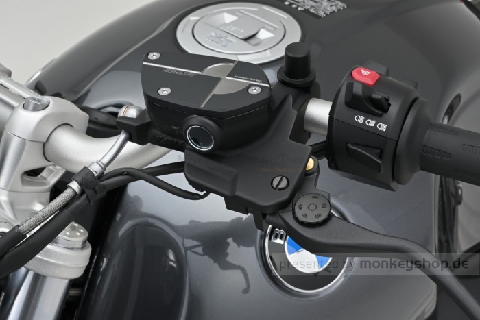 Daytona Deckel Kupplungspumpe Aluminium CNC 2-farbig schwarz gun-metal grau eloxiert für BMW