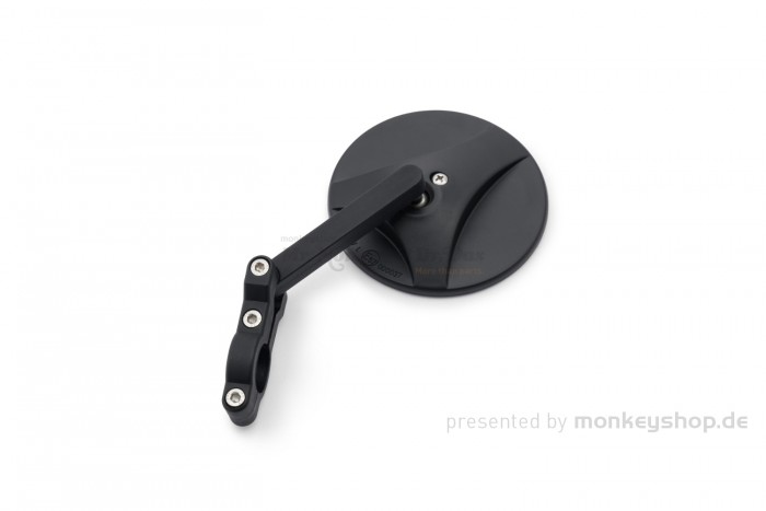 Daytona "D-MIRROR-18" ABS Nylon Lenker Klemmen Spiegel schwarz