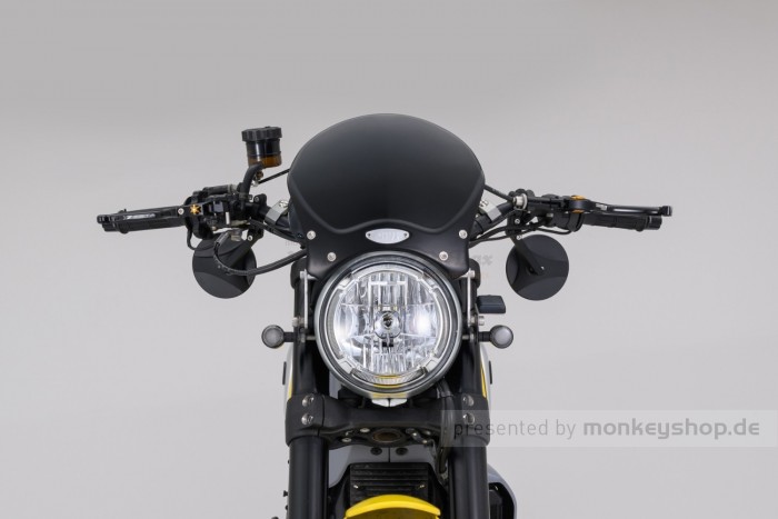 Daytona "D-MIRROR-18" ABS Nylon Lenker Klemmen Spiegel schwarz