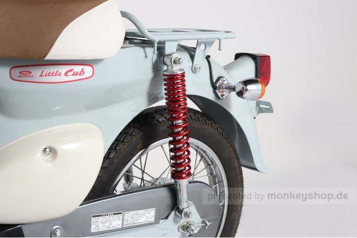 Kitaco Stoßdämpfer Paar 330 mm chrom metallic rot f. Dax + SS50