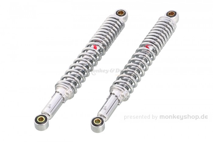 Kitaco Stoßdämpfer Paar 330 mm chrom f. Dax + SS50