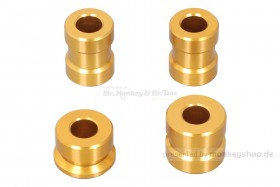 Kitaco Distanz Buchse Spacer Set vorn + hinten gold Aluminium f. MSX JC92 + Dax 125