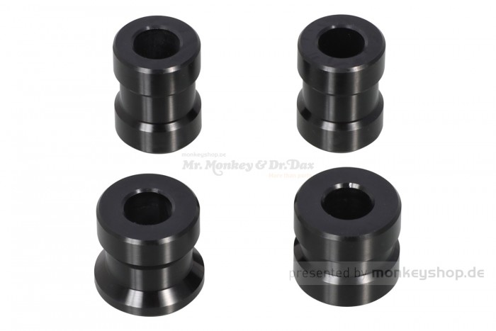 Kitaco Distanz Buchse Spacer Set vorn + hinten schwarz Aluminium f. MSX JC61 JC75