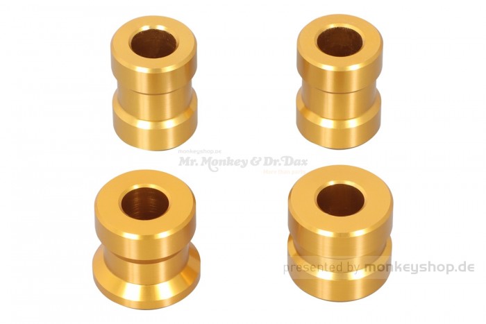 Kitaco Distanz Buchse Spacer Set vorn + hinten gold Aluminium f. MSX JC61 JC75