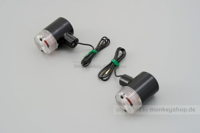 Daytona Blinker Classic Honda Style Paar (schwarz / clear)