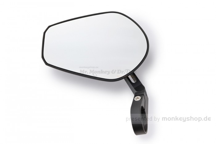 Daytona "D-MIRROR-15" Aluminium Lenkerenden Spiegel flach schwarz