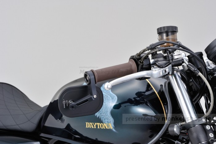 Daytona "D-MIRROR-16" Aluminium Lenkerenden Spiegel dünn schwarz