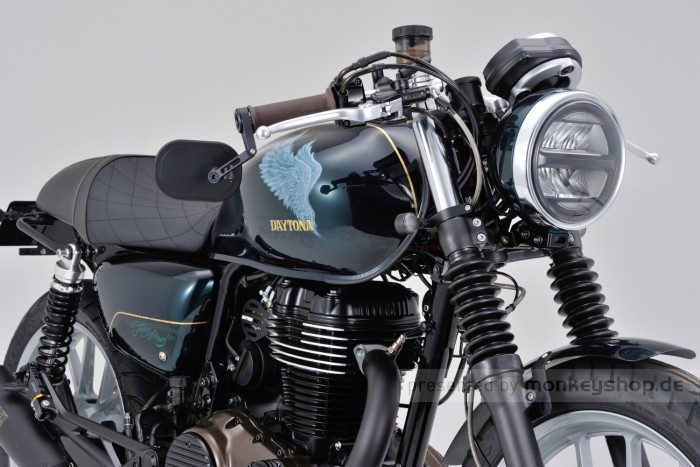 Daytona "D-MIRROR-16" Aluminium Lenkerenden Spiegel dünn schwarz