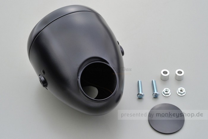 Daytona Vintage H4 Scheinwerfer m. Tachoausschnitt schwarz matt