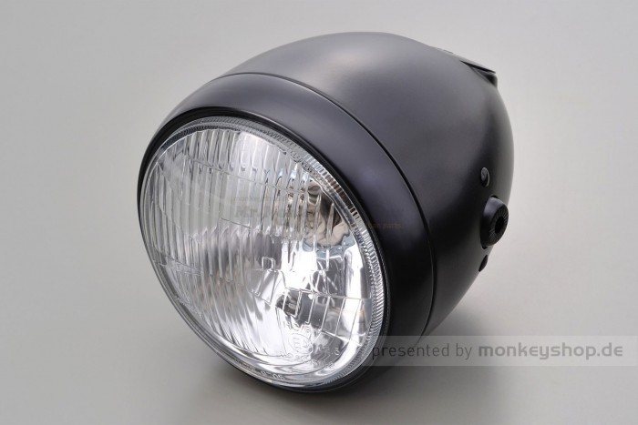 Daytona Vintage H4 Scheinwerfer m. Tachoausschnitt schwarz matt