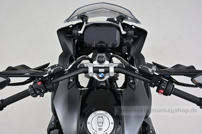 Daytona Deckel Bremspumpe vorn Aluminium CNC 2-farbig schwarz gun-metal grau eloxiert für BMW