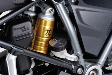Daytona Deckel Bremspumpe hinten Aluminium CNC 2-farbig schwarz gun-metal grau eloxiert für BMW